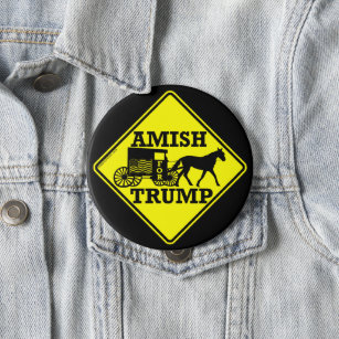 Badge Rond 10 Cm Amish pour politique collectable unique d'atout