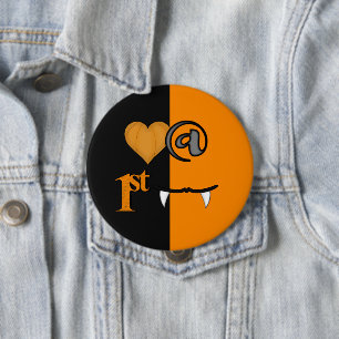 Badge Rond 10 Cm Amour à la première bouchée Halloween