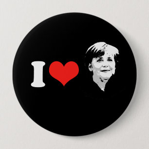 Badge Rond 10 Cm Angela Merkel