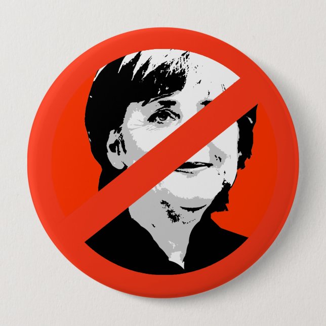Badge Rond 10 Cm Angela Merkel (Devant)