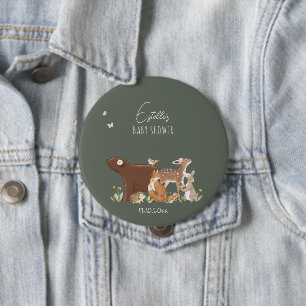Badge Rond 10 Cm Animaux de la forêt Amis de la forêt Baby Shower