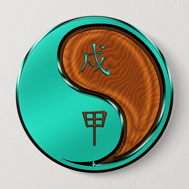 Badge Rond 10 Cm Année du chien des bois (Devant)