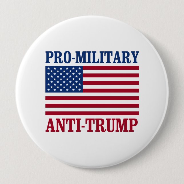 Badge Rond 10 Cm Anti-Atout Pro-Militaire - Anti-Atout - (Devant)