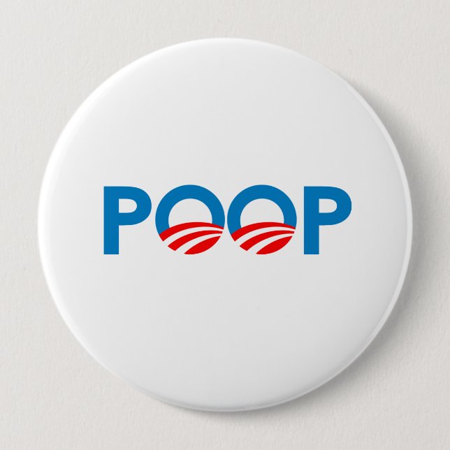 BADGE ROND 10 CM ANTI-OBAMA - DUNETTE (Devant)