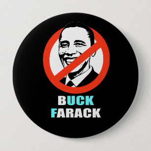 Badge Rond 10 Cm Anti-Obama - farce de dollar