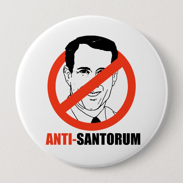Badge Rond 10 Cm Anti-Santorum- (Devant)