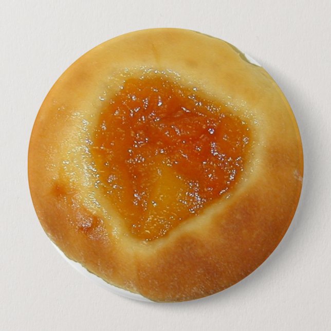 Badge Rond 10 Cm Apricot Kolache pin (Devant)