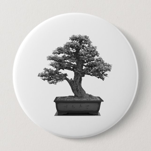 Badge Rond 10 Cm arbre de bonsaïs (Devant)