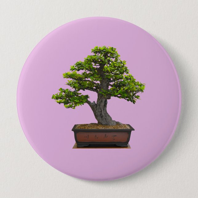 Badge Rond 10 Cm arbre de bonsaïs (Devant)