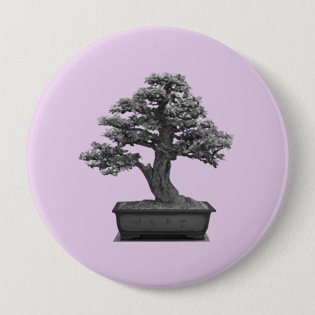 Badge Rond 10 Cm arbre de bonsaïs (Devant)