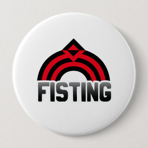 BADGE ROND 10 CM ARC-EN-CIEL DE POING