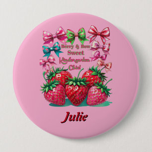 Badge Rond 10 Cm Arc-en-ciel Ruban Douce Maternelle Chic