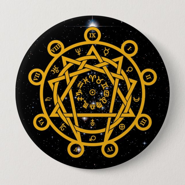 Badge Rond 10 Cm Arcane Enneagram (Devant)