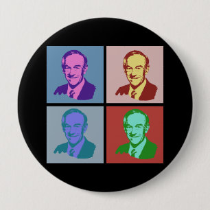 Badge Rond 10 Cm Art de bruit de RON PAUL