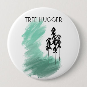 Badge Rond 10 Cm art de l'arbre vert scandinave simple moderne ment