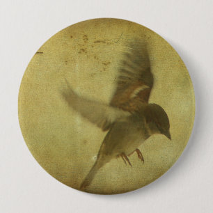 Badge Rond 10 Cm Art vintage pour les oiseaux