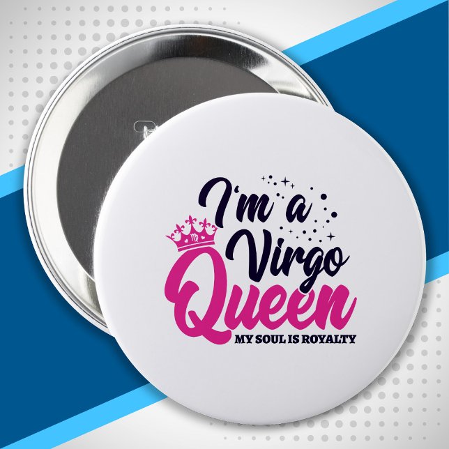 Badge Rond 10 Cm Astrologie Zodiac août et septembre Anniversaire V (Créateur téléchargé)