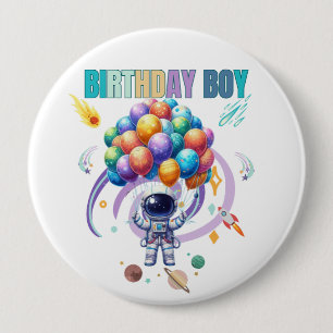 Badge Rond 10 Cm Astronaute de l'espace extra-atmosphérique