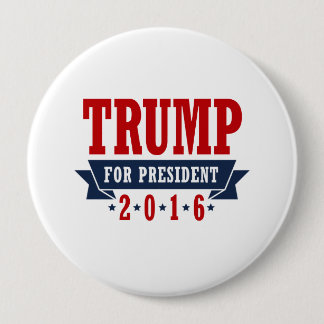 Badge Rond 10 Cm Atout pour le président 2016 ruban certifié