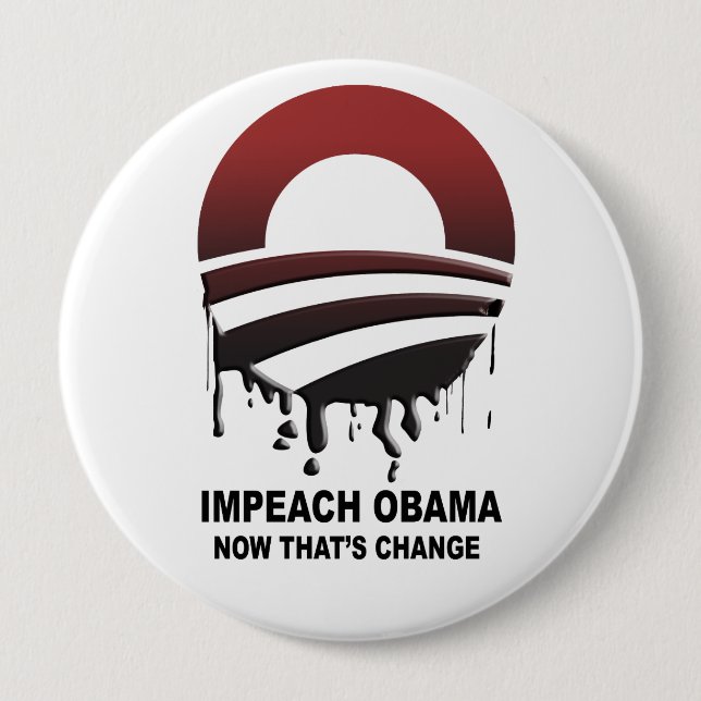 Badge Rond 10 Cm Attaquez Obama - maintenant qu'est le changement (Devant)