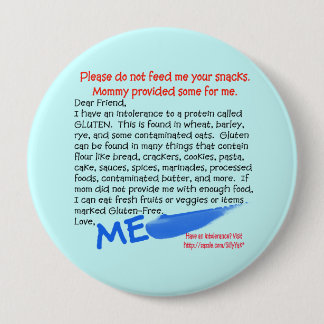 Badge Rond 10 Cm Aucun bouton de gluten