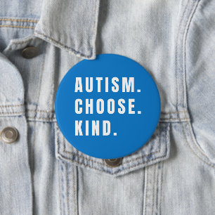 Badge Rond 10 Cm autisme choisir type Bouton moderne