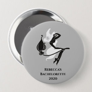 Badge Rond 10 Cm Bachelorette à cocktails de la sorcière mariée