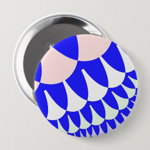 Badge Rond 10 Cm Balances bleues et blanches