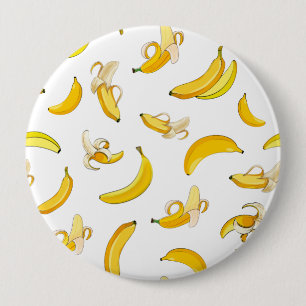 Badge Rond 10 Cm Banana Pattern 4