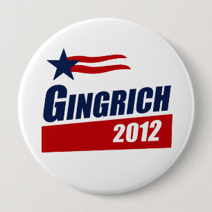 Badge Rond 10 Cm Bannière 2012 de GINGRICH