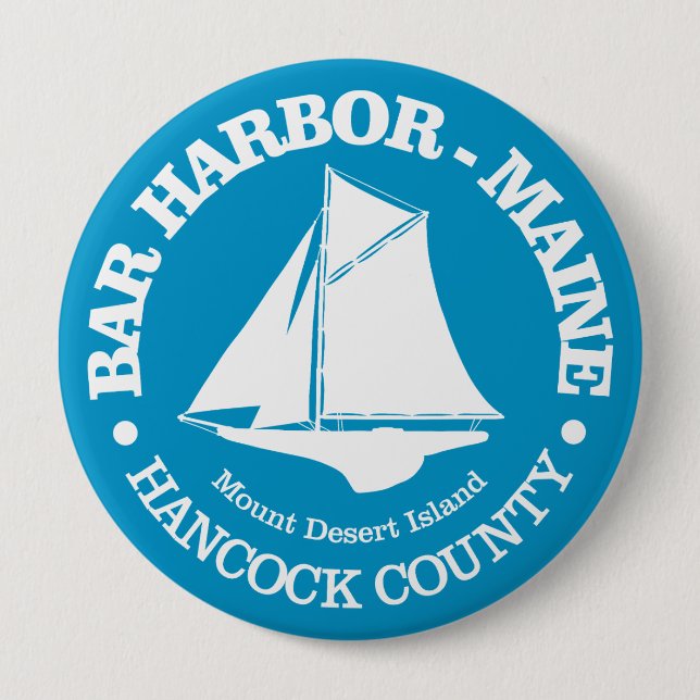 Badge Rond 10 Cm Bar Harbour (sloop) (Devant)