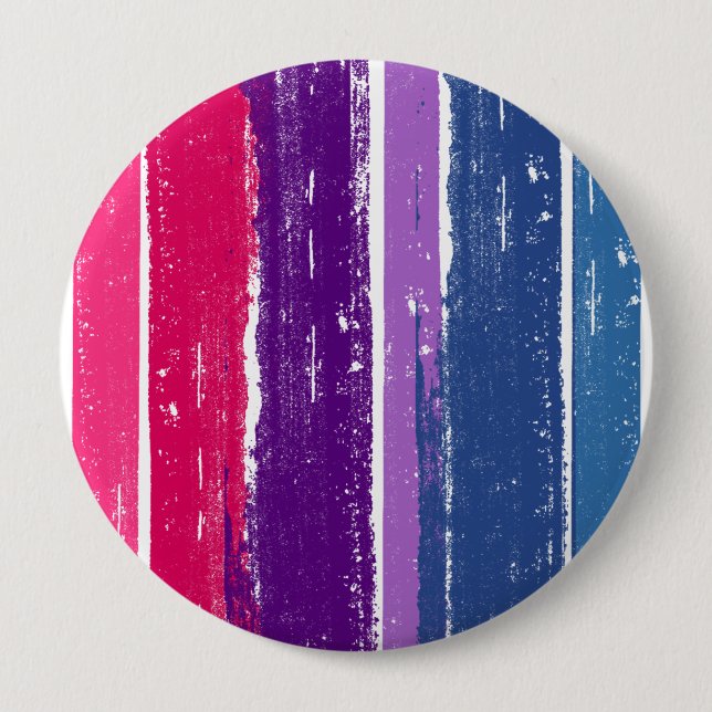 BADGE ROND 10 CM BARRE BISEXUELLE D'ENCRE DE FIERTÉ (Devant)
