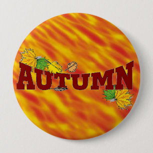 Badge Rond 10 Cm Beauté d'automne -