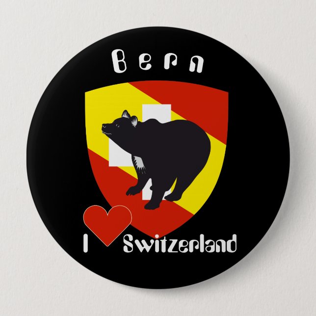 Badge Rond 10 Cm Berne Berne Berna Suisse Svizzera Svizra (Devant)