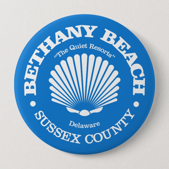 Badge Rond 10 Cm Bethany Beach (coquillage) (Devant)
