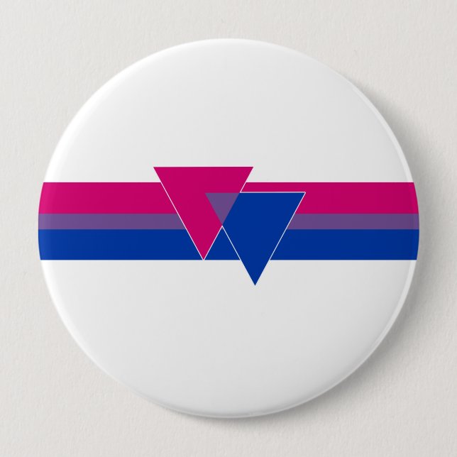 Badge Rond 10 Cm Bisexual pride (Devant)