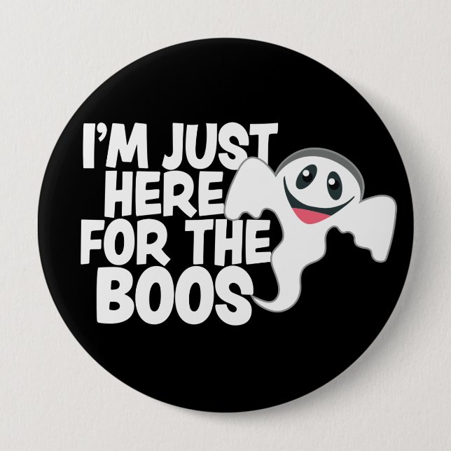 Badge Rond 10 Cm Blague de fantôme drôle d'Halloween (Devant)