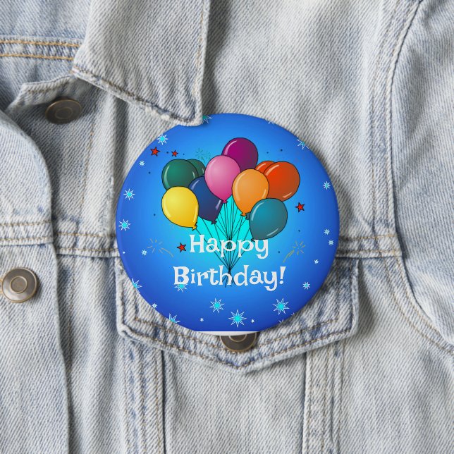 Badge Rond 10 Cm Bonne fête d'anniversaire (En situation)
