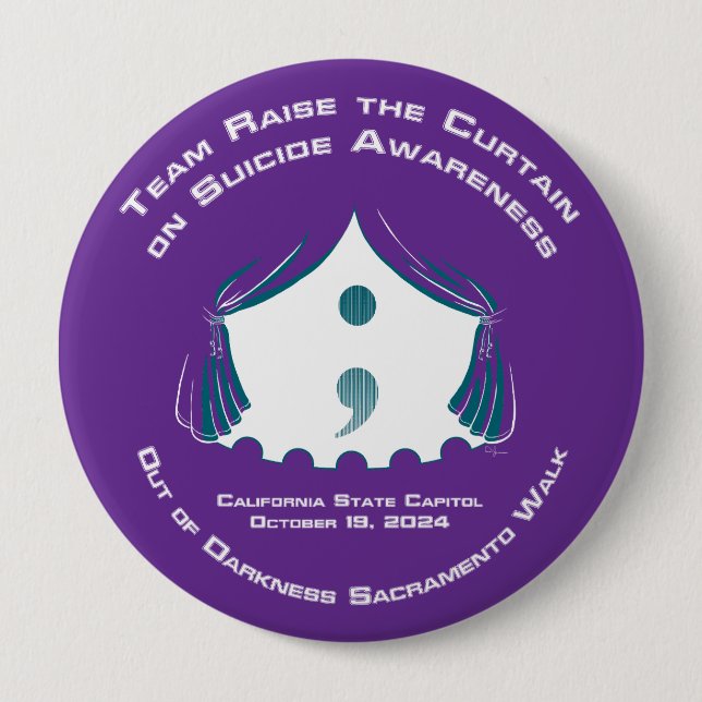 Badge Rond 10 Cm Bouton Arrondi, Énorme, 4 Pouces (Devant)