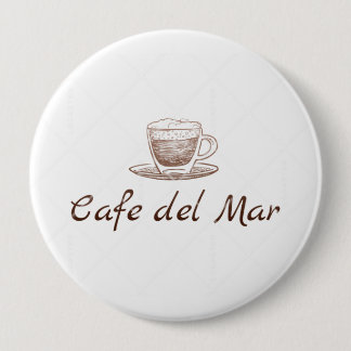 Badge Rond 10 Cm Bouton blanc