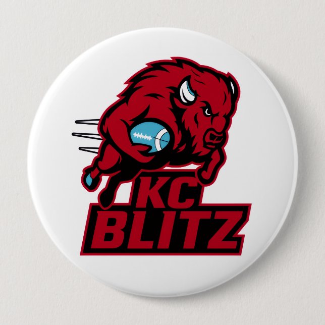 Badge Rond 10 Cm Bouton Blitz (Devant)