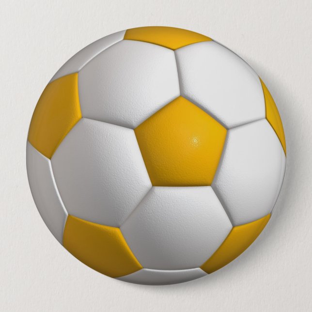 Badge Rond 10 Cm Bouton Bouton jaune et blanc (Devant)