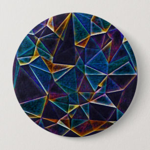 Badge Rond 10 Cm Bouton Bulles cassées