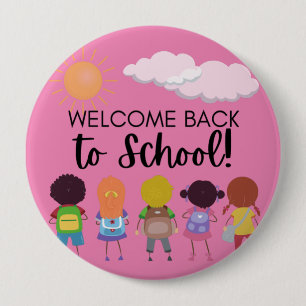Badge Rond 10 Cm Bouton Carré De 2 Pouces, Bienvenue À L'École