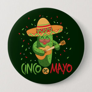 Badge Rond 10 Cm Bouton Cinco De Mayo