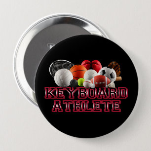 Badge Rond 10 Cm Bouton Clavier Athlète