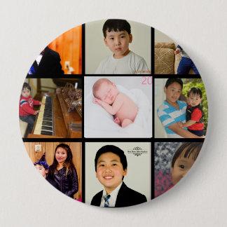 Badge Rond 10 Cm Bouton Collage photo