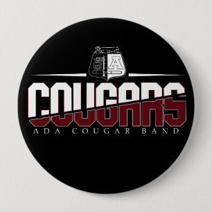 Badge Rond 10 Cm Bouton de bande Ada Cougar
