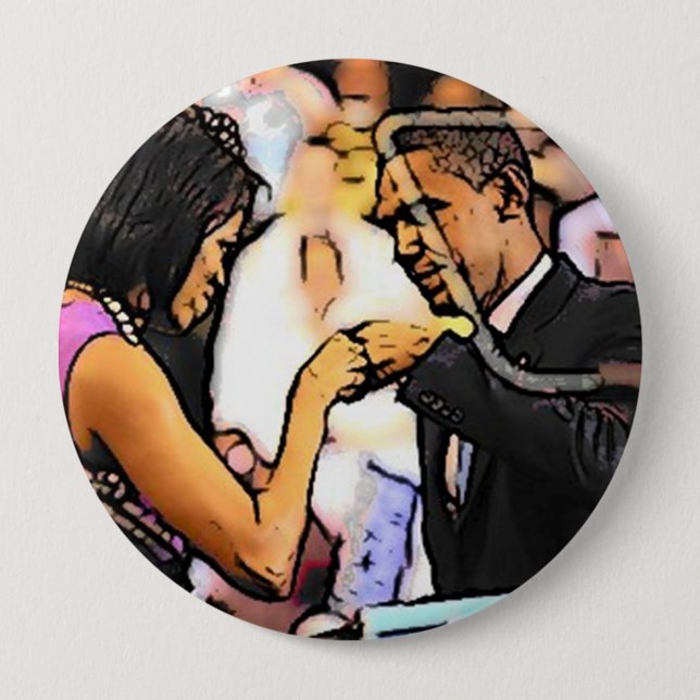 Badge Rond 10 Cm Bouton de bosse de poing (Devant)