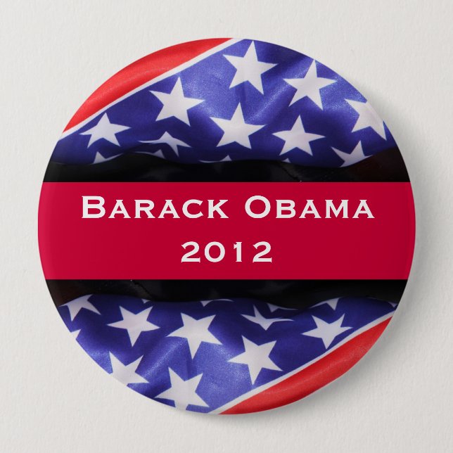 Badge Rond 10 Cm Bouton de campagne de Barack Obama 2012 (Devant)